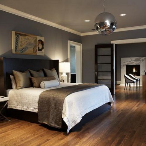 Master Bedroom Decor Ideas Full Furniture With Dark Black Design Interior With Two Night Lamp